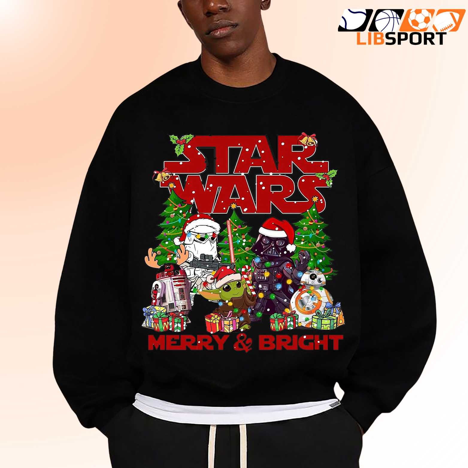 Merry And Bright Star Wars T Shirt, Galactic Christmas Shirt, Holiday Season Unisex Tee